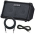 Collage image of the Boss Cube Street II Battery-Powered Stereo Amplifier - Black CABLE KIT bundle