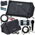 Collage image of the Boss Cube Street II Battery-Powered Stereo Amplifier - Black STAGE RIG bundle