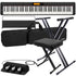 Collage of the components in the Casio CDP-S360 Compact Digital Piano - Black STAGE ESSENTIALS BUNDLE