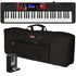 Collage of the components in the Casio Casiotone CT-S1000V Portable Keyboard CARRY BAG KIT bundle