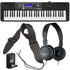 Collage of the components in the Casio Casiotone CT-S500 Portable Keyboard BONUS PAK bundle