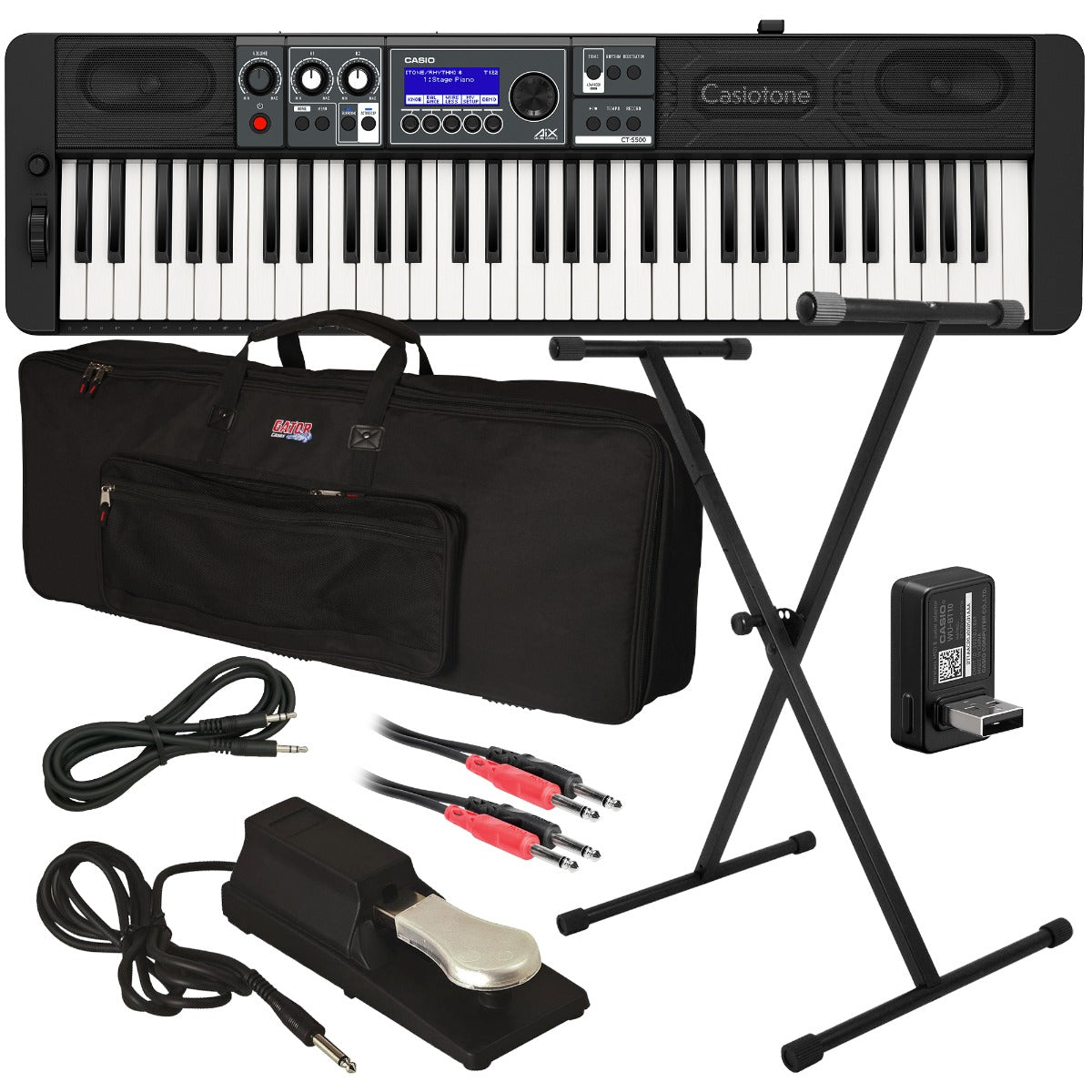 Casio Casiotone CT-S500 Portable Keyboard STAGE ESSENTIALS BUNDLE Casio Casiotone CT-S500 Portable Keyboard STAGE ESSENTIALS BUNDLE