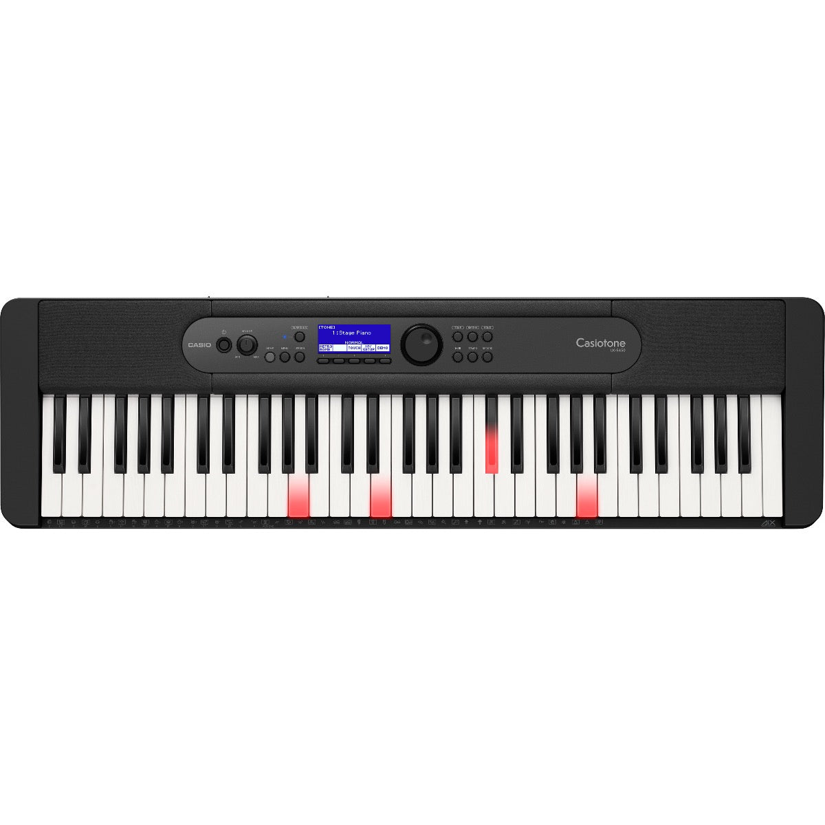 Top view of Casio Casiotone LK-S450 Portable Keyboard - Black