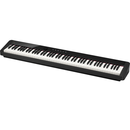 3/4 view of Casio Privia PX-S1100 Digital Piano - Black showing top, front and right side