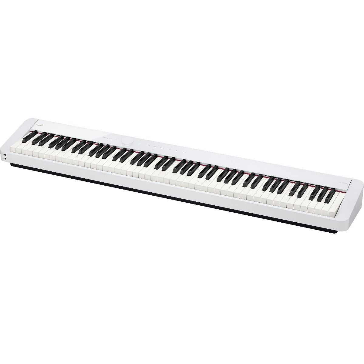 3/4 view of Casio Privia PX-S1100 Digital Piano - White showing top, front and right side