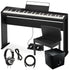 Collage of the components in the Casio PX-S3100 Digital Piano - Black COMPLETE HOME BUNDLE PLUS SUB bundle