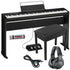 Collage of the Casio PX-S5000BK Digital Piano  - Black COMPLETE HOME BUNDLE showing included components