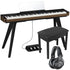 Collage of the Casio PX-S6000 Digital Piano - Black COMPLETE HOME BUNDLE showing included components