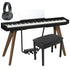 Collage of the Casio PX-S7000 Digital Piano - Black HOME ESSENTIALS BUNDLE showing included components