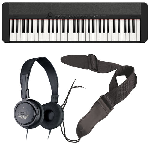Collage image of the Casio Casiotone CT-S1 Portable Keyboard - Black BONUS PAK bundle