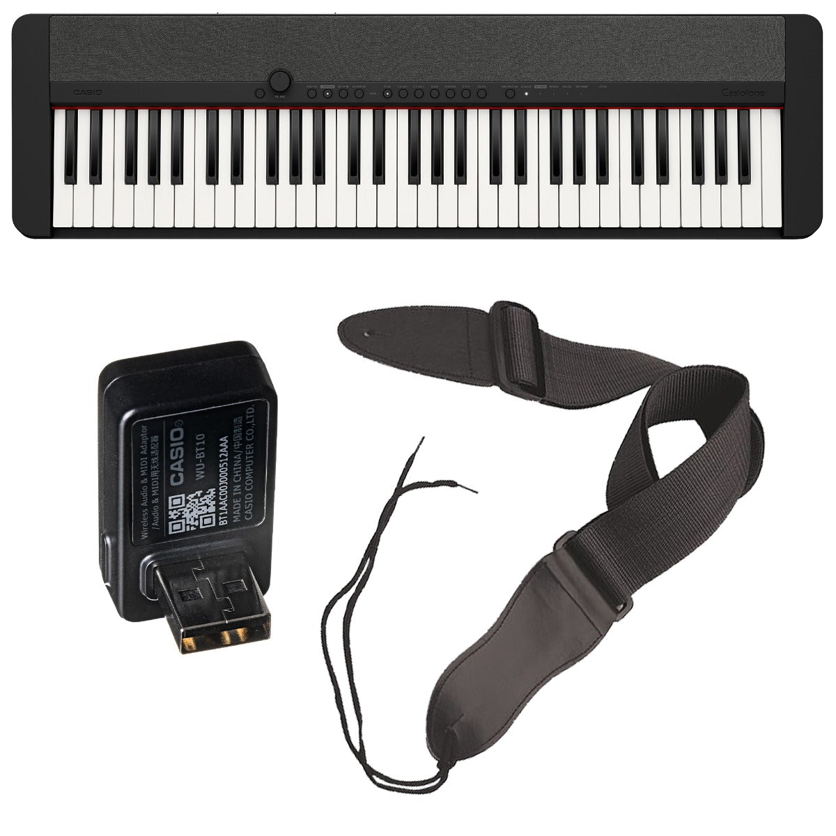 Casio Casiotone CT-S1 Portable Keyboard - Black WIRELESS PAK