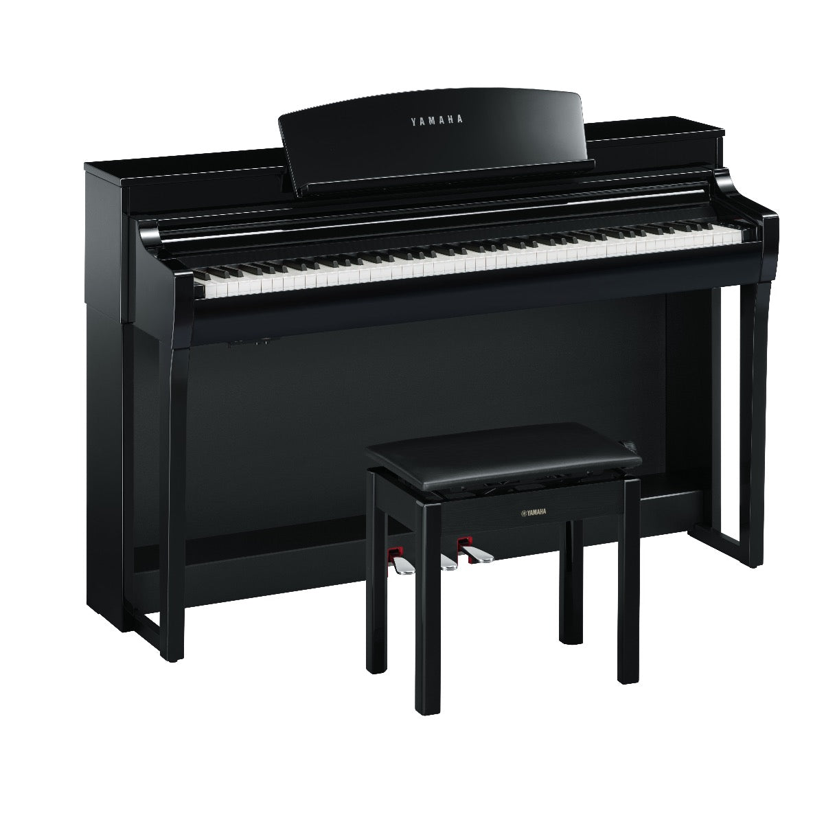 Yamaha Clavinova CSP255PE Digital Piano with Bench - Polished Ebony, View 2