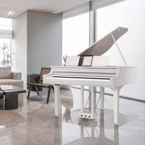 Yamaha Clavinova CSP295GPWH Digital Grand Piano with Bench - Polished White, View 1