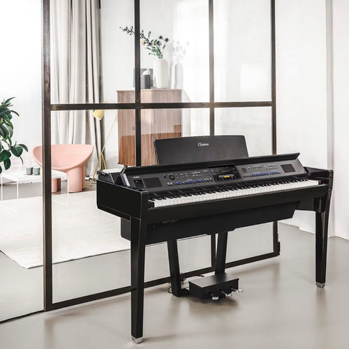 Yamaha Clavinova CVP-909 Digital Piano - Polished Ebony - Style Shot