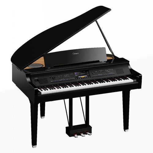 Yamaha Clavinova CVP-909GP Digital Grand Piano - Polished Ebony - Right angle