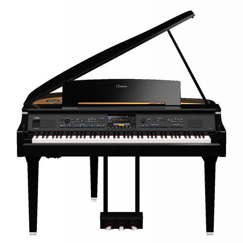 Yamaha Clavinova CVP-909GP Digital Grand Piano - Polished Ebony - Front