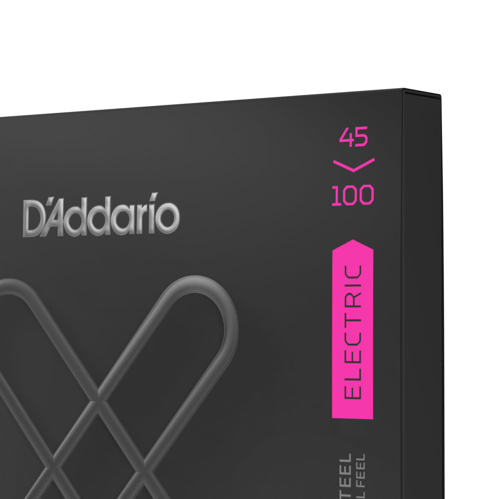 closeup front view - D'Addario XT Bass Nickle Plated Steel Strings, Regular Light,  45-100