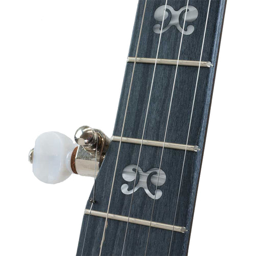 Detail image of Deering Artisan Goodtime Two 5-String Banjo with Resonator showing neck-mounted 5th string tuning machine