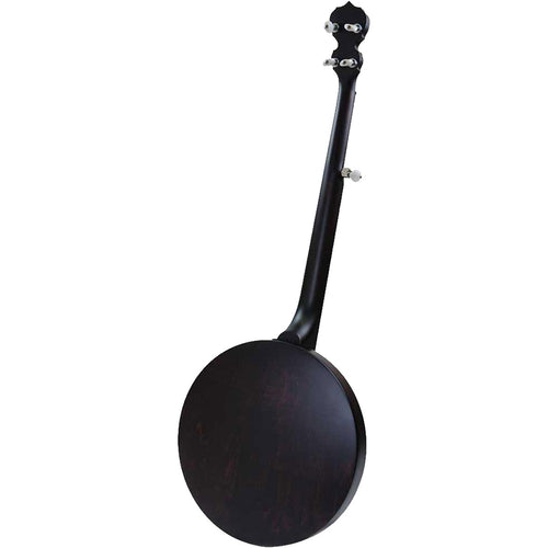 Perspective view of Deering Artisan Goodtime Special 5-String Banjo with Resonator showing back and left side