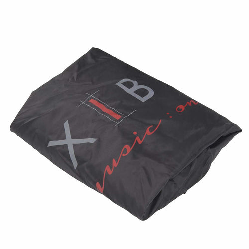 Detail view of Dexibell DDX BAGS9S7PRO 88-Key Padded Keyboard Case with Wheels rain cover, folded
