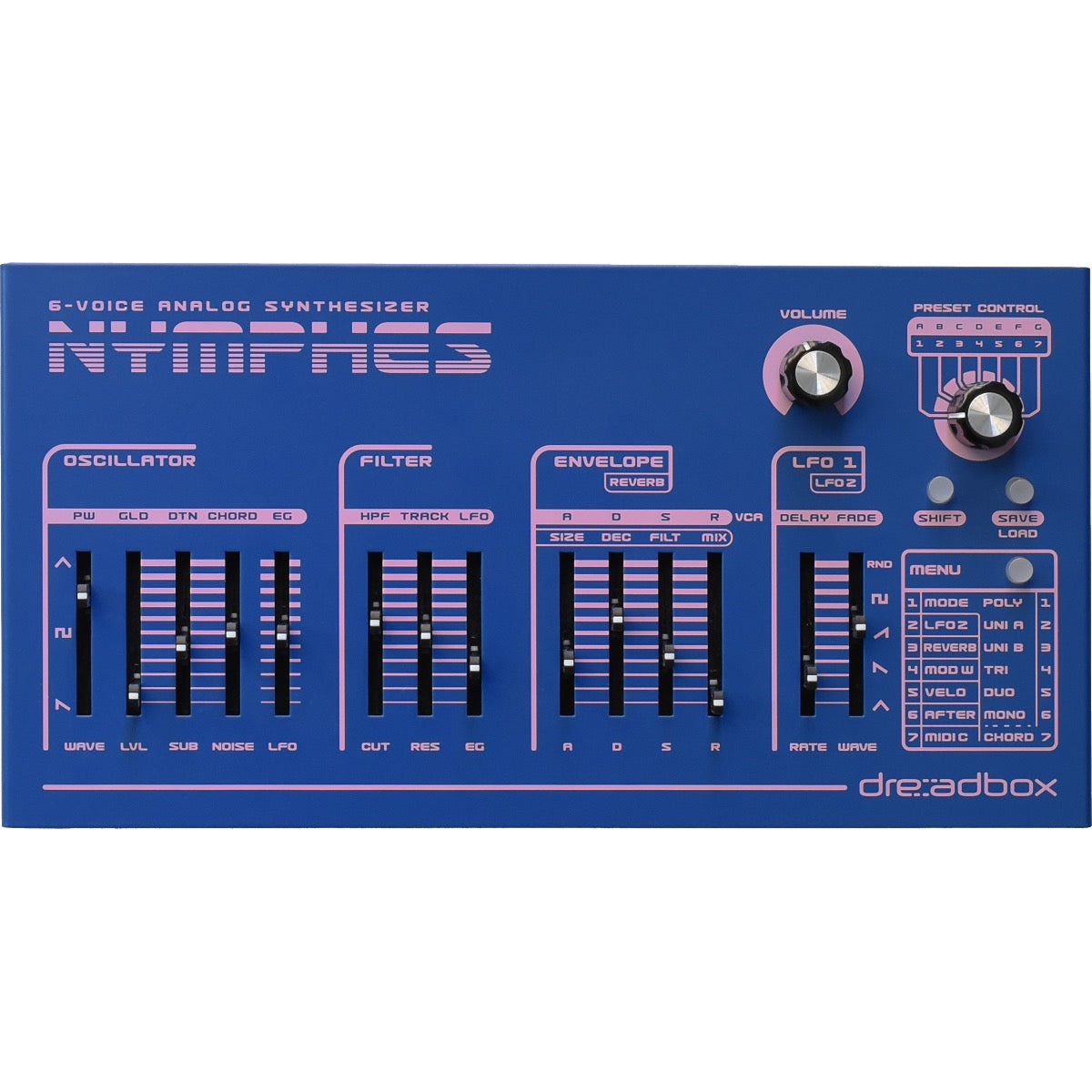 Dreadbox Nymphes Desktop Polyphonic Analog Synthesizer View 1