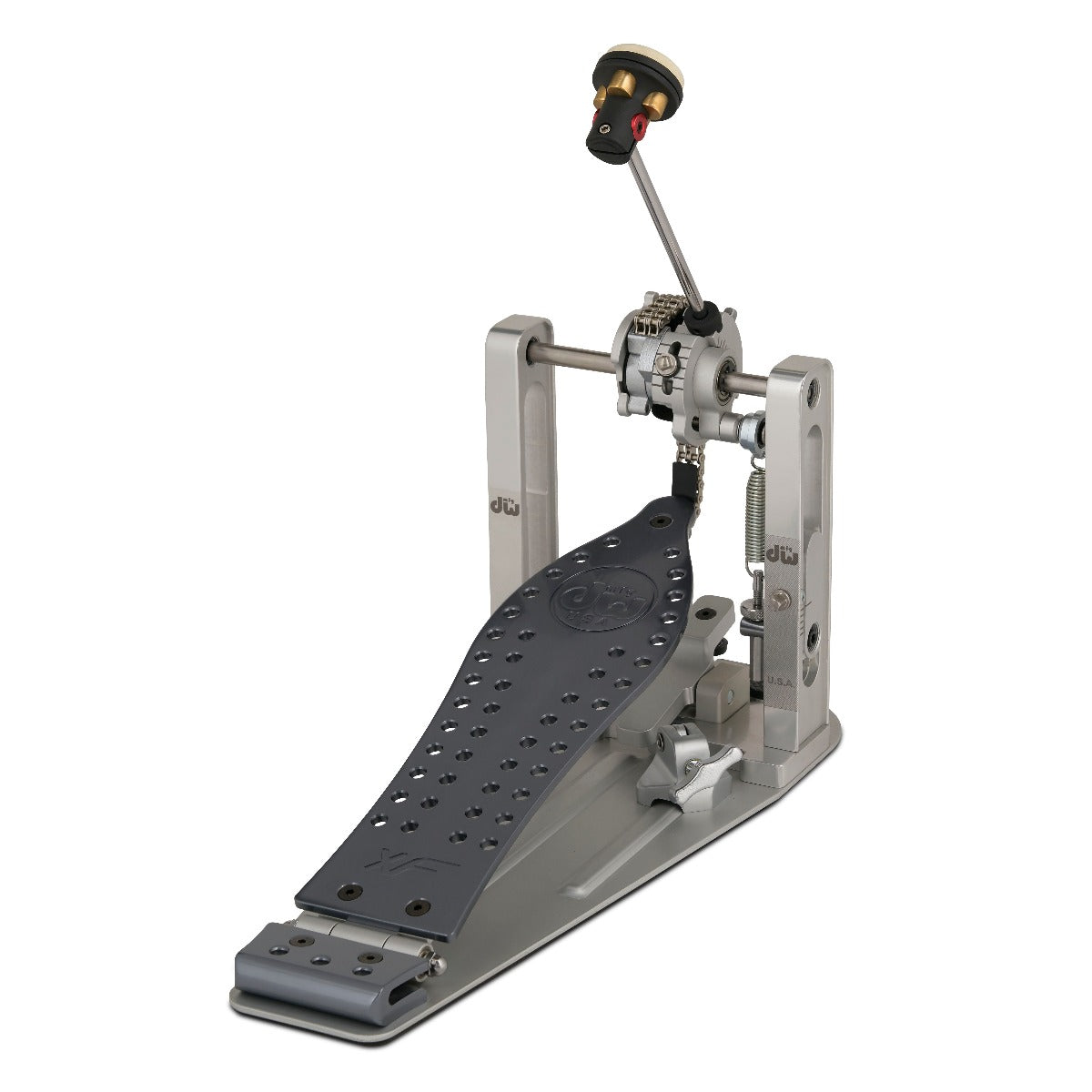 DW Machined Chain Drive Single Bass Drum Pedal with extended footboard