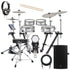 Collage of the components in the EFNOTE 3 Electronic Drum Set - White Sparkle COMPLETE DRUM BUNDLE