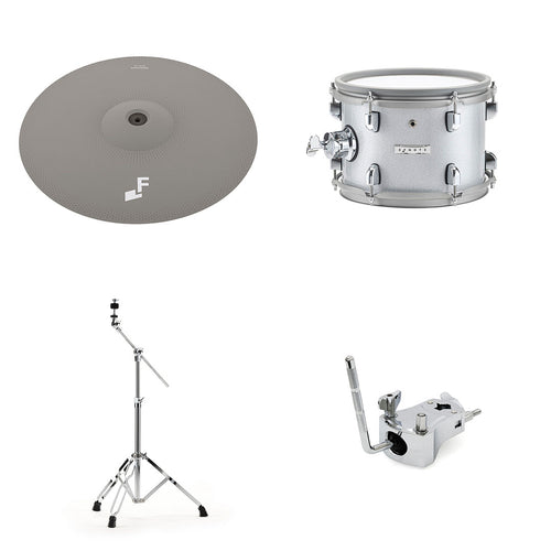 EFNOTE 7 rack tom, 18 inch cymbal, tom mount, and cymbal stand