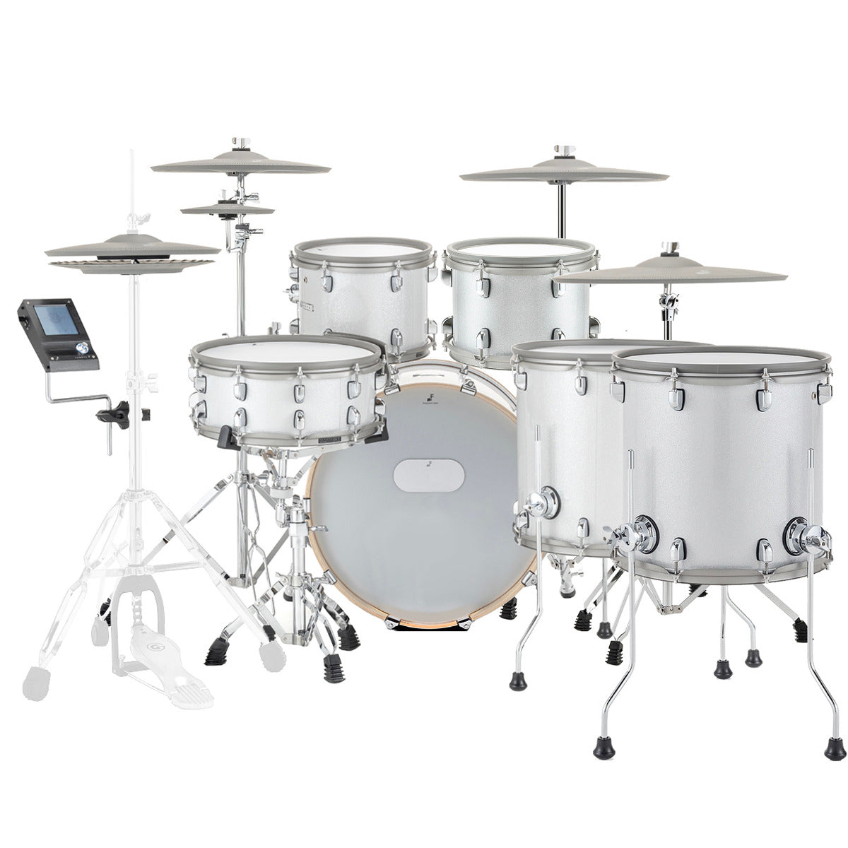 EFNOTE 7 Electronic Drum Set - White Sparkle CUSTOM – Kraft Music