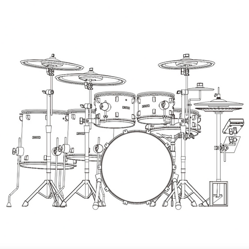 EFNOTE 7 Electronic Drum Set - White Sparkle CUSTOM