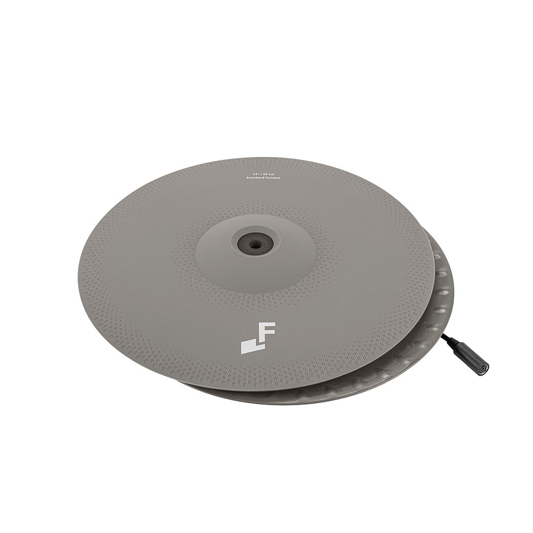 14" electronic hi-hat cymbals, grey