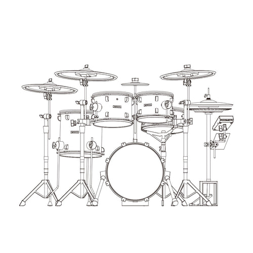 EFNOTE 5 Electronic Drum Set - White Sparkle EXPANDED view 2