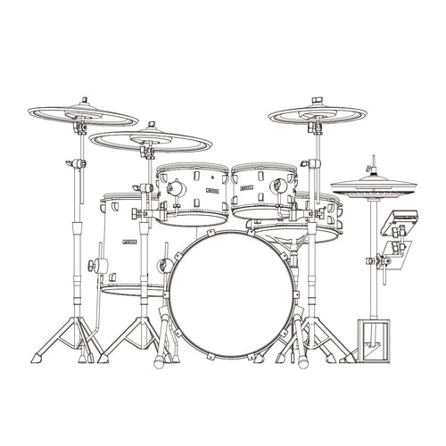 EFNOTE 7 Electronic Drum Set - White Sparkle, View 3 EXPANDED