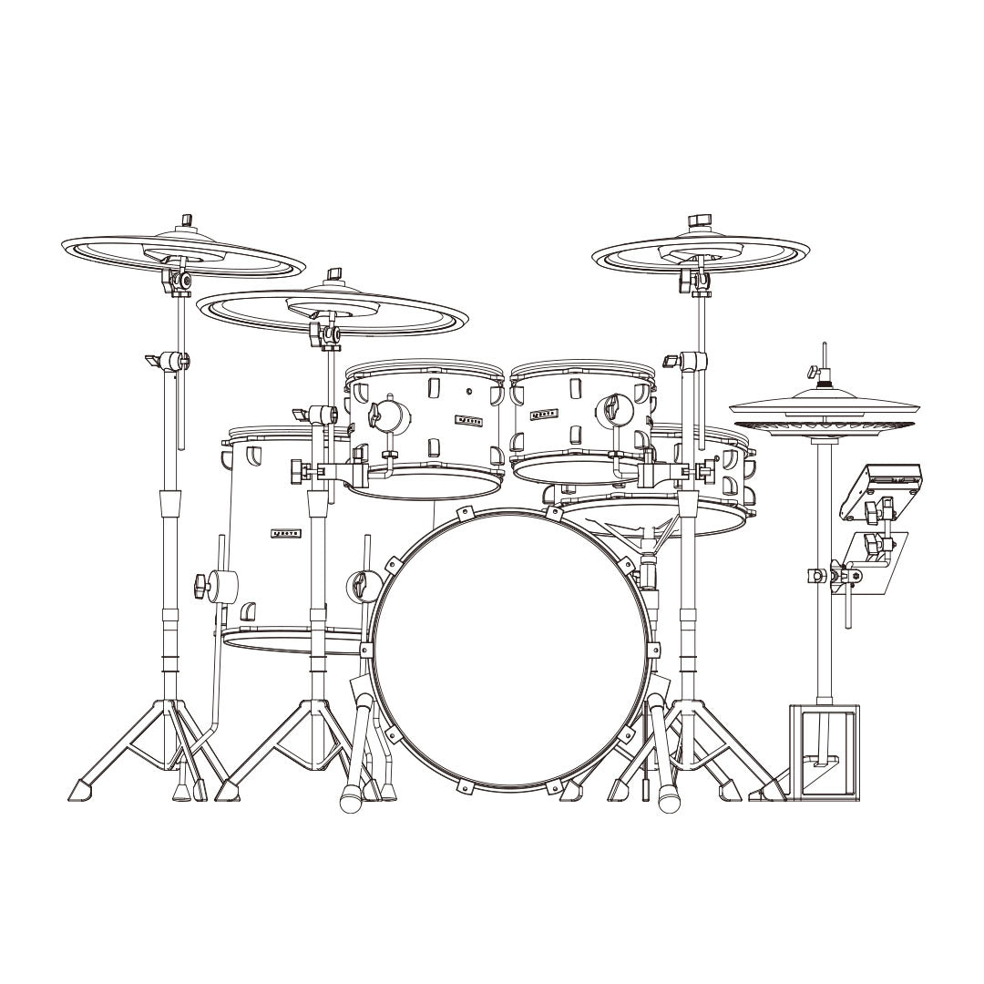 EFNOTE 7 Electronic Drum Set - White Sparkle EXPANDED – Kraft Music