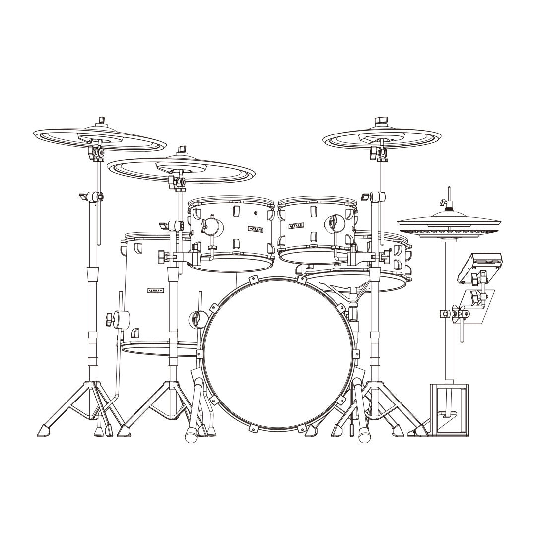 EFNOTE 7 Electronic Drum Set - White Sparkle, View 3 EXPANDED