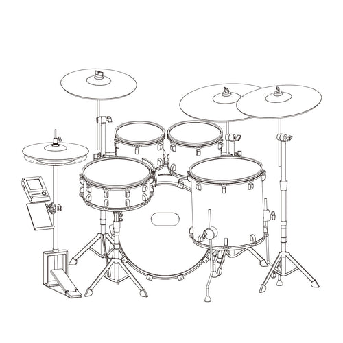 EFNOTE 7 Electronic Drum Set - White Sparkle, View 2 EXPANDED