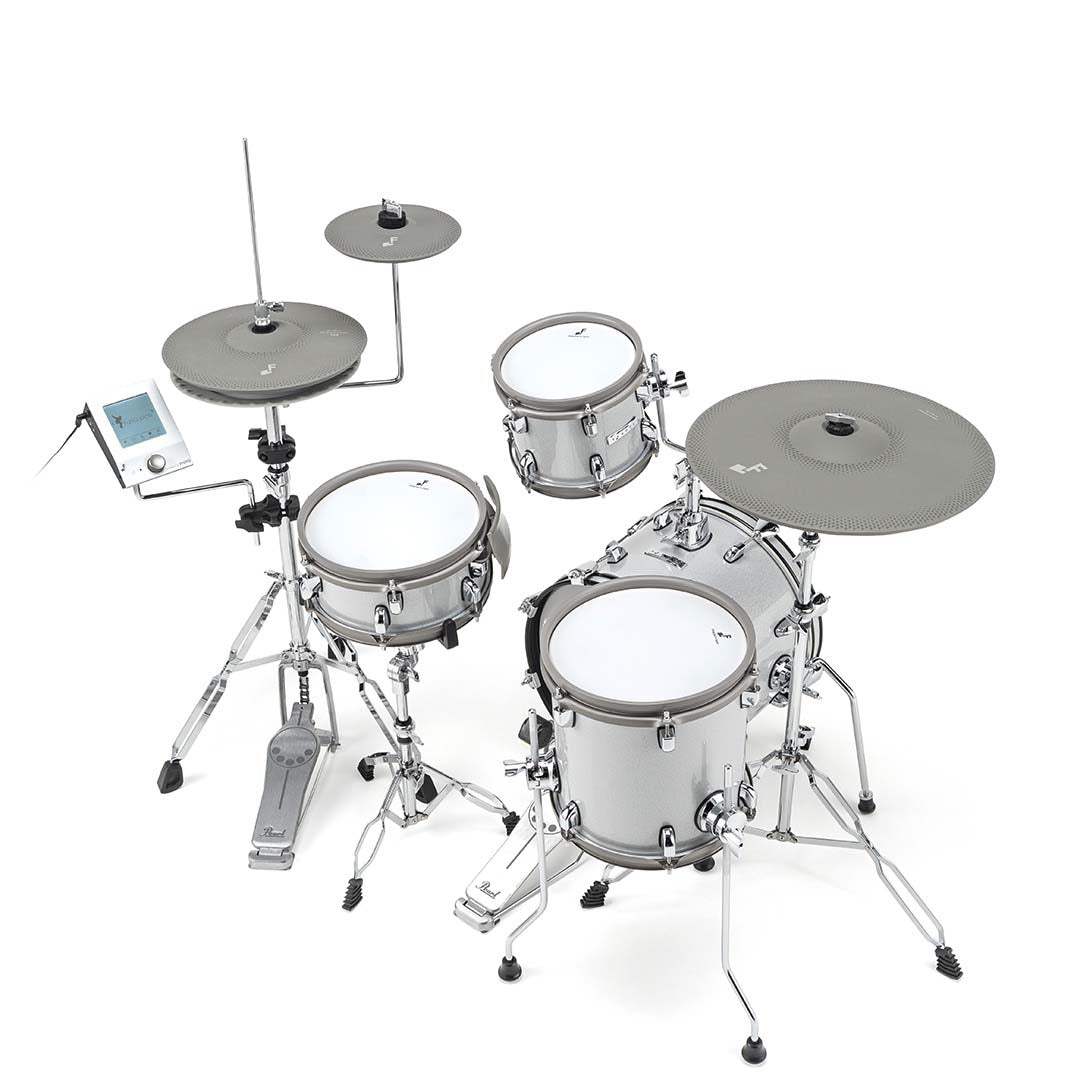 EFNOTE MINI Electronic Drum Set - White Sparkle COMPLETE DRUM BUNDLE ...