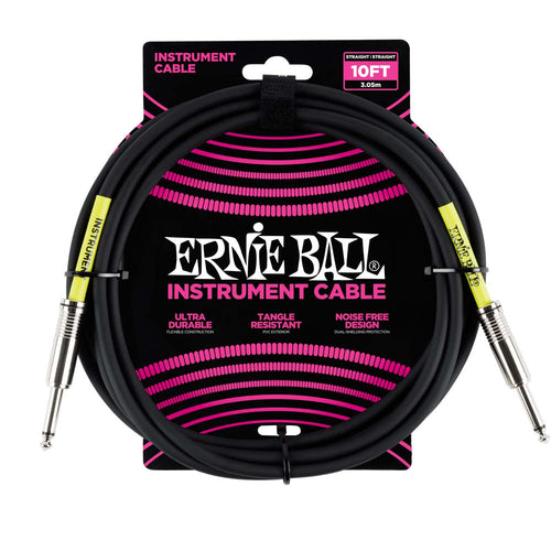 Image of Ernie Ball 10' Straight / Straight Instrument Cable - Black