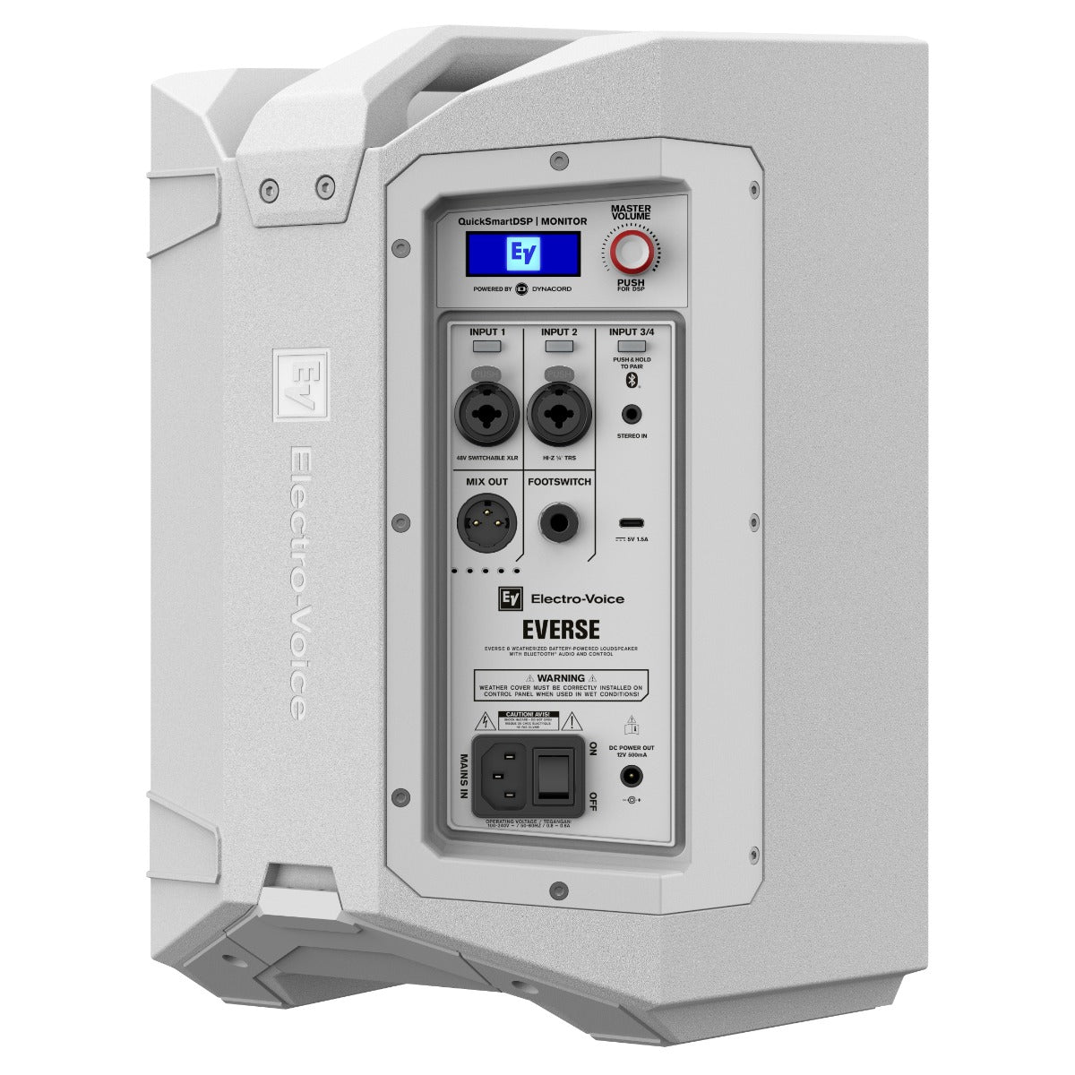 Electro-Voice Everse 8 2-way Battery Powered Speaker - White CABLE