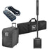 Collage of the components in the Electro-Voice Evolve 30M Portable Column System - Black STAGE PAK bundle