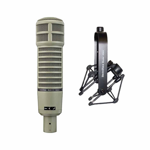 Collage of items in the Electro-Voice RE20 Large-Diaphragm Dynamic Microphone STUDIO PAK