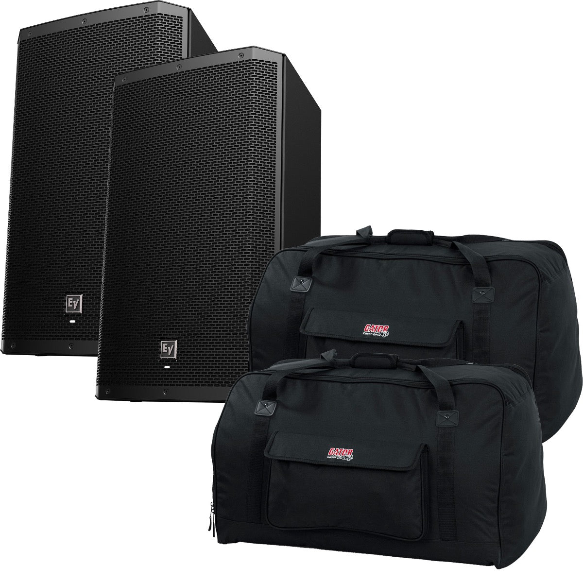 Collage image of the Electro-Voice ZLX-15BT 15" Powered Loudspeaker CARRY BAG KIT