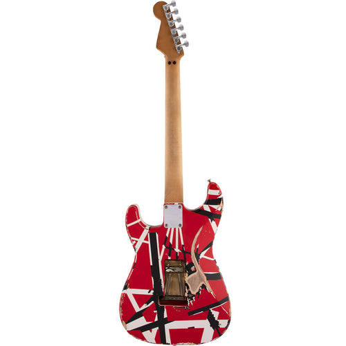 Back view of EVH Striped Series Frankenstein Frankie Electric Guitar