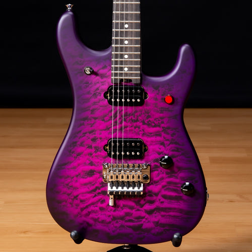 EVH 5150 Series Deluxe QM Electric Guitar - Ebony, Satin Purple Daze view 1