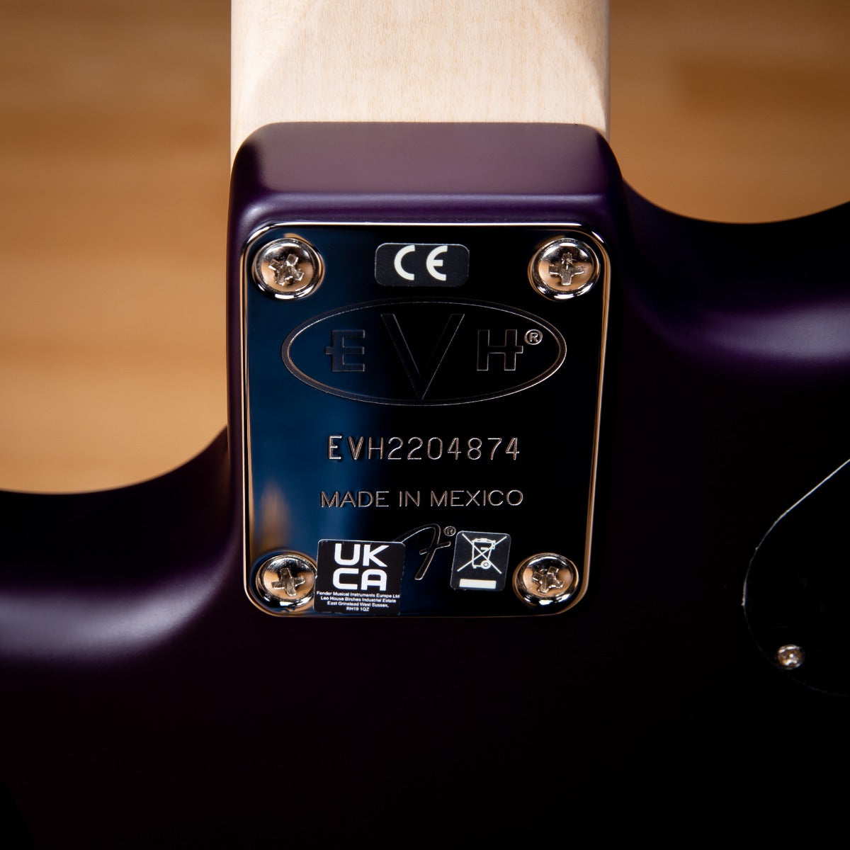 EVH 5150 Series Deluxe QM Electric Guitar - Ebony, Satin Purple Daze view 10