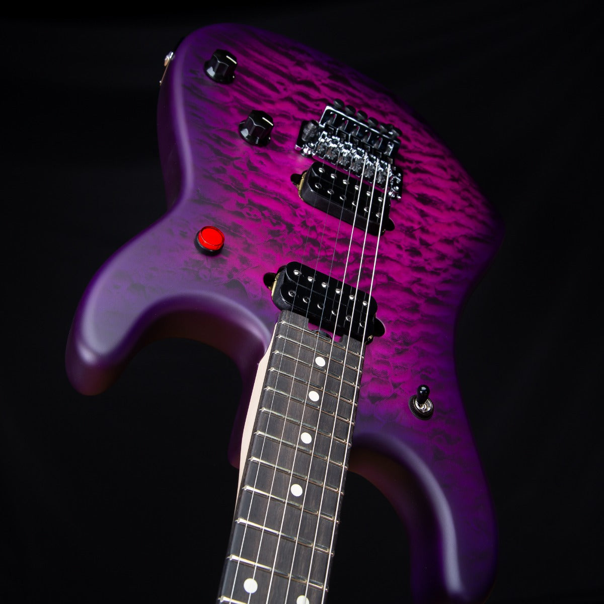 EVH 5150 Series Deluxe QM Electric Guitar - Ebony, Satin Purple Daze view 6