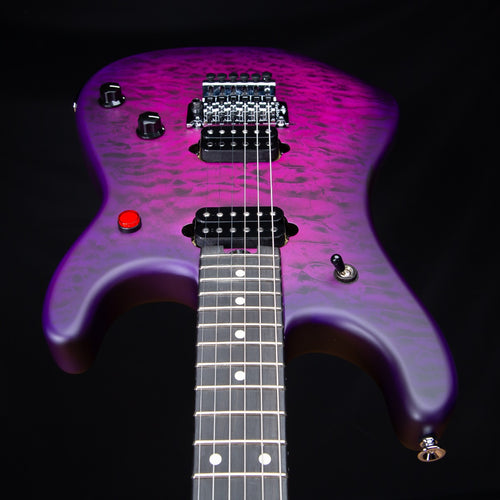 EVH 5150 Series Deluxe QM Electric Guitar - Ebony, Satin Purple Daze view 7