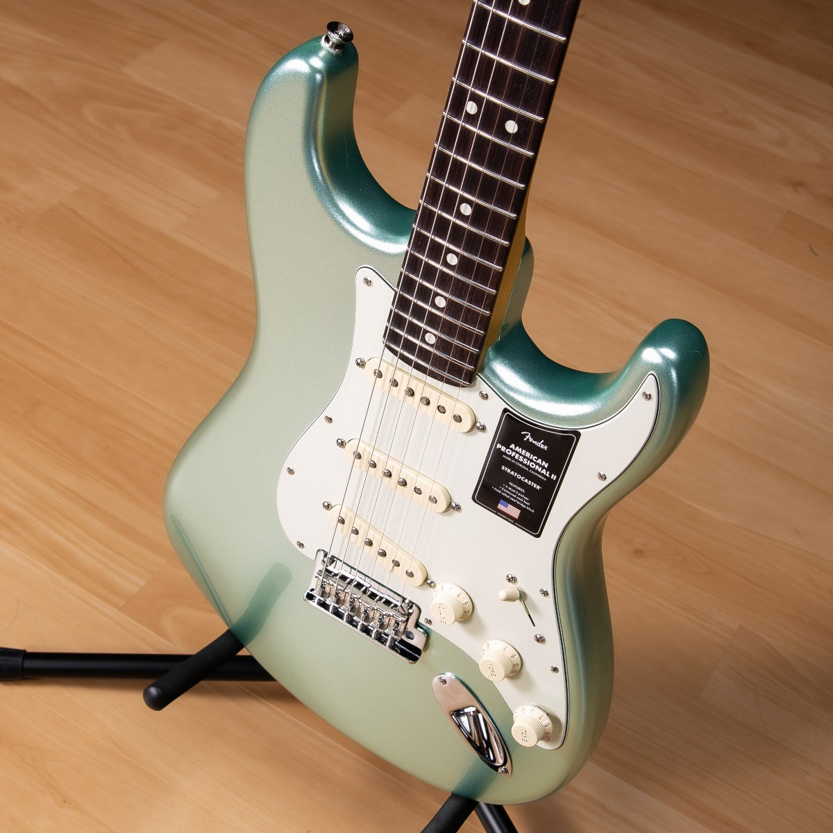 Fender American Pro II Stratocaster - Rosewood, Mystic Surf Green view 5