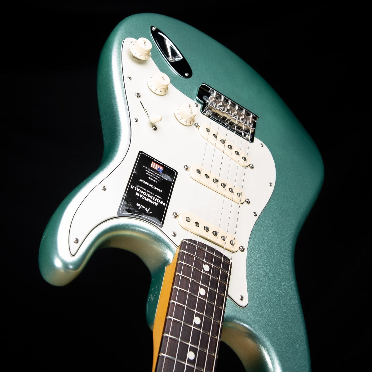 Fender American Pro II Stratocaster - Rosewood, Mystic Surf Green view 10