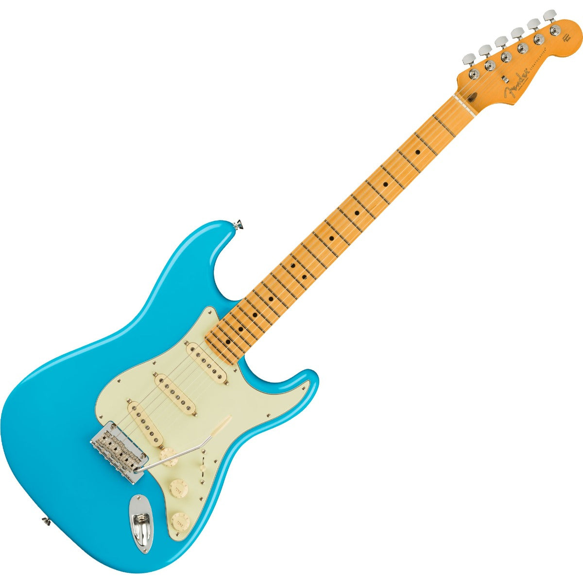 Top view of Fender American Pro II Stratocaster - Maple, Miami Blue